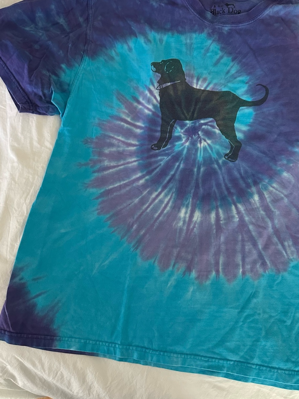 The Black Dog Tie-Dye Tee - Teal & Lavender